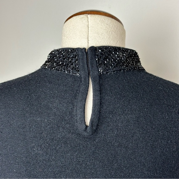 Sleeveless Black Embellished Sweater - Picture 8 of 9